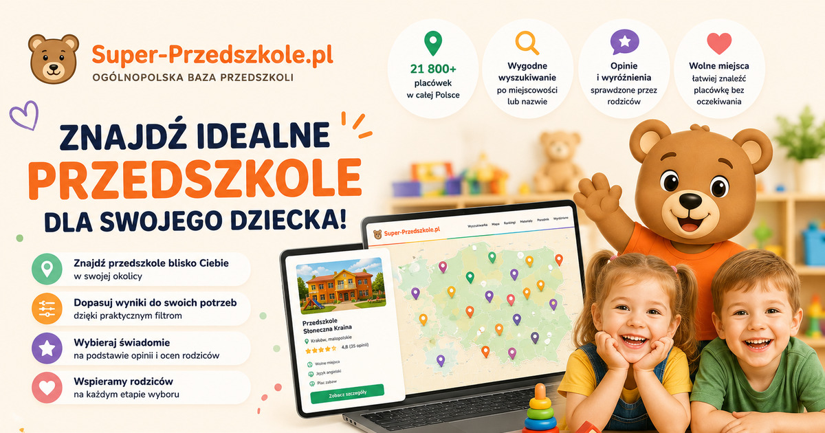 Super Przedszkole – baza przedszkoli i wolnych miejsc