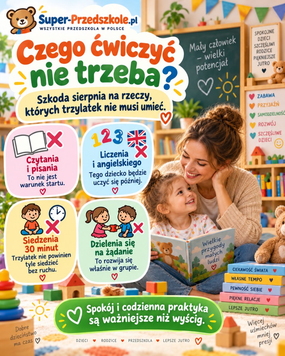 Co dziecko powinno umieć przed przedszkolem — i czego nikt nie ma prawa wymagać