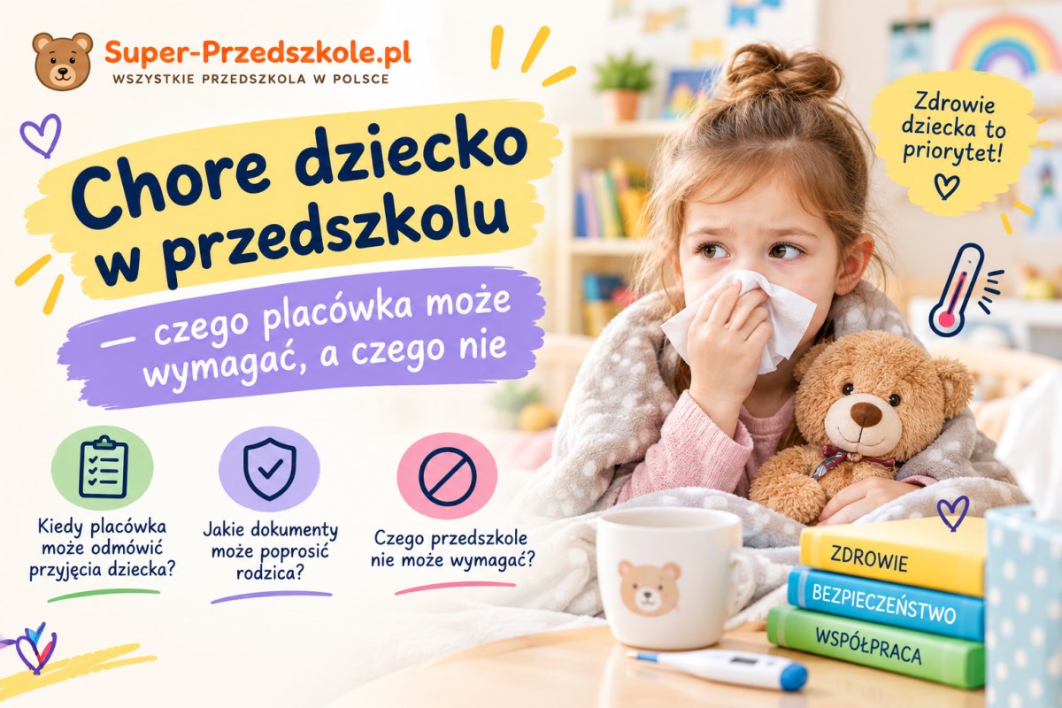 Chore dziecko w przedszkolu — czego placówka może wymagać, a czego nie