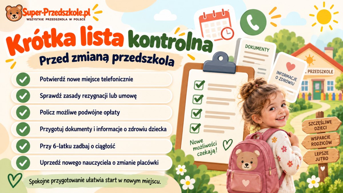 Zmiana przedszkola w trakcie roku — kiedy się da i jak to zrobić