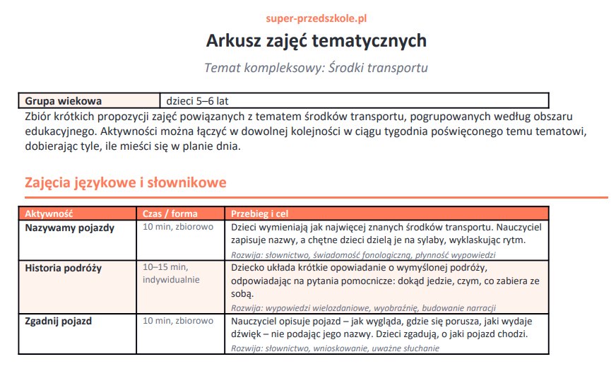 Środki transportu