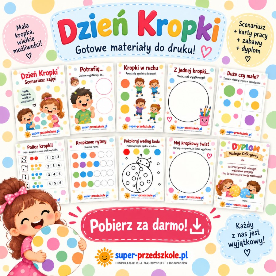 Dzień Kropki – darmowy pakiet materiałów do druku PDF