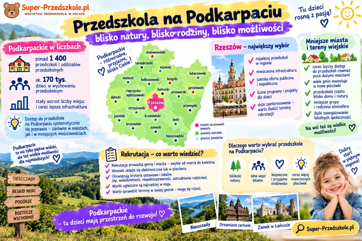 Przedszkola na Podkarpaciu: wschód ma miejsca, okolice Rzeszowa nie